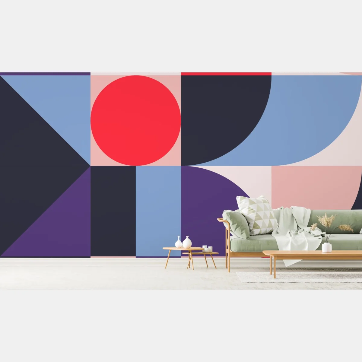 Fototapeta geometryczna pastelowa kompozycja – Wallissimo® Fototapeta geometryczna pastelowa kompozycja – Wallissimo®
