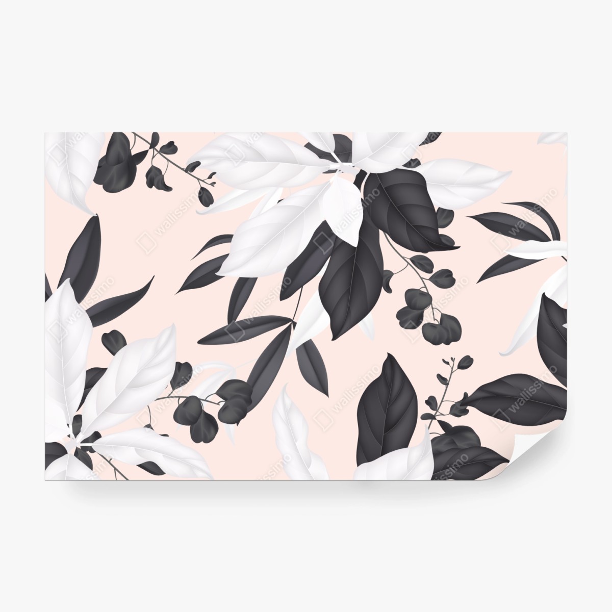 Fototapeta delikatne pastelowe liście botaniczne – Wallissimo® Fototapeta delikatne pastelowe liście botaniczne – Wallissimo®