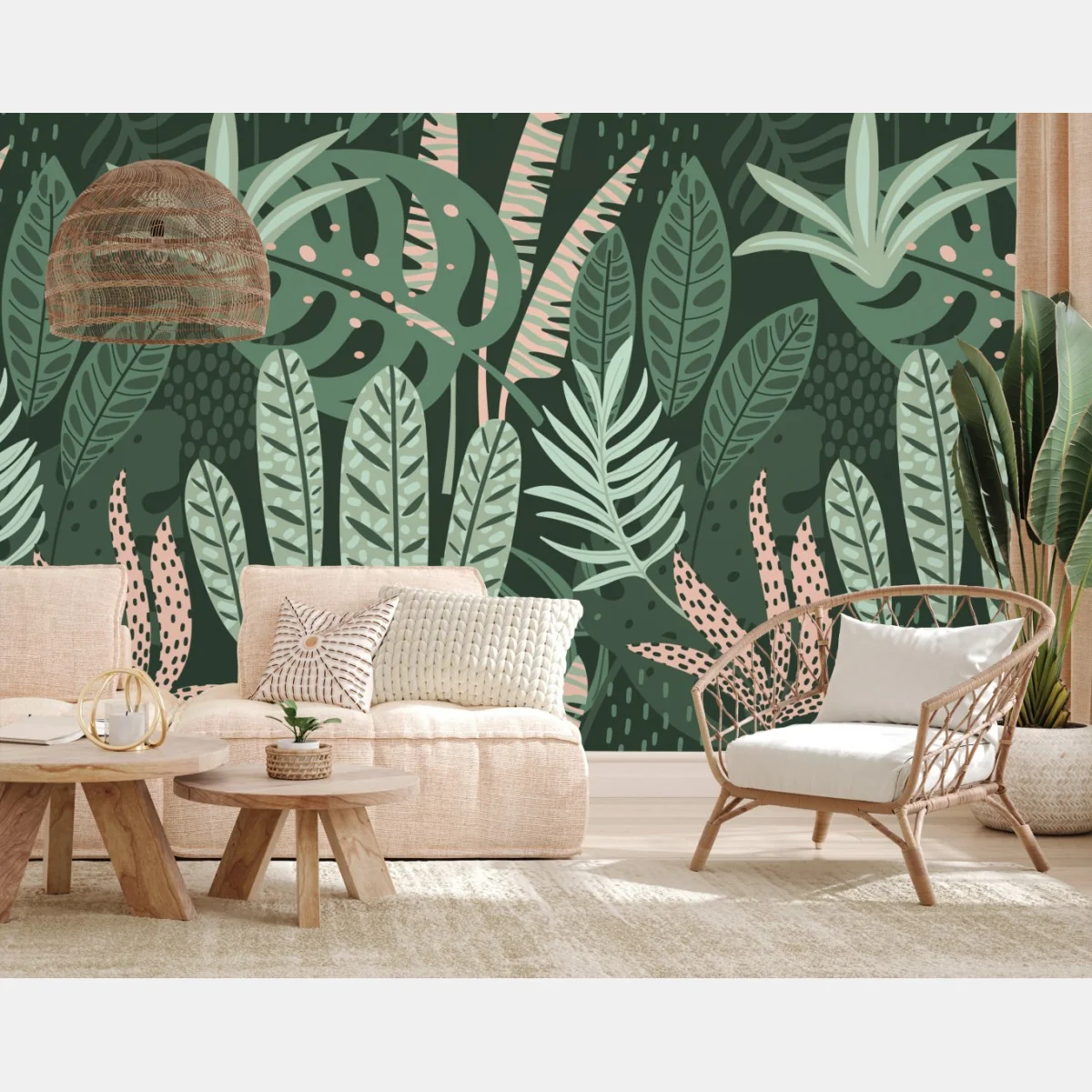 Fototapeta tropikalny wzór liściowy – Wallissimo® Fototapeta tropikalny wzór liściowy – Wallissimo®