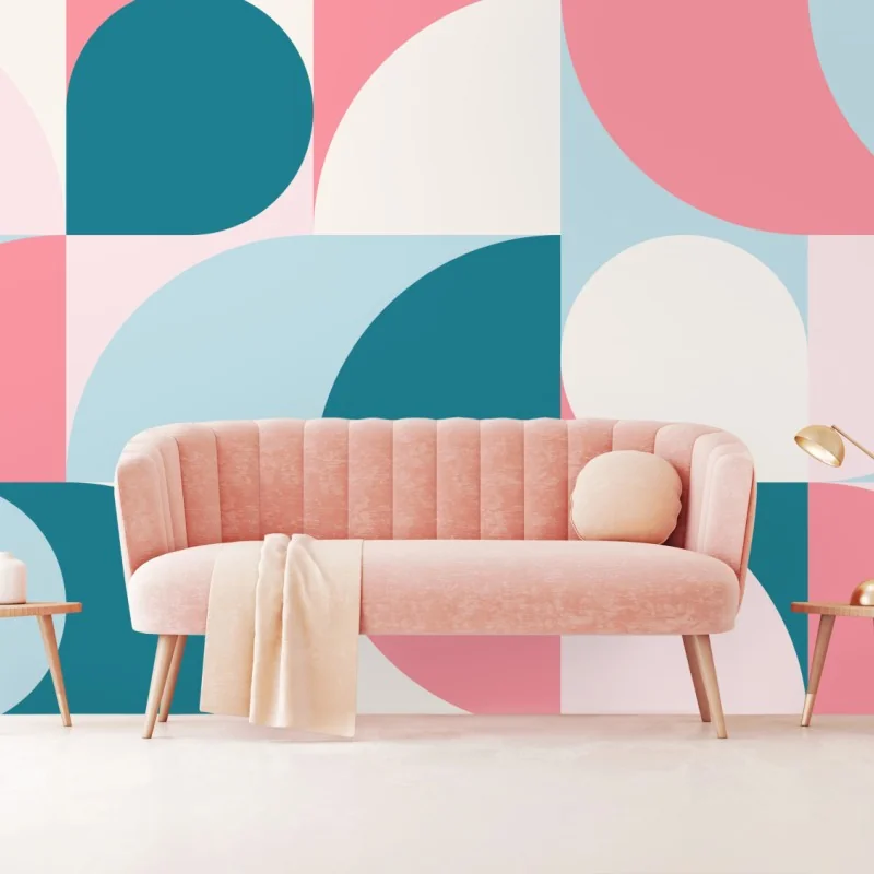 Fototapeta pastelowa geometryczna mozaika – Wallissimo® Fototapeta pastelowa geometryczna mozaika – Wallissimo®