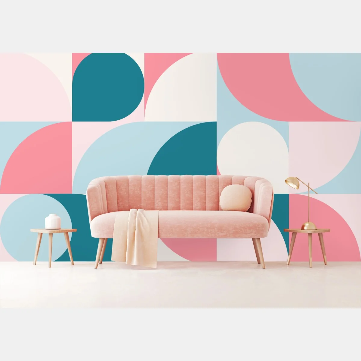 Fototapeta pastelowa geometryczna mozaika – Wallissimo® Fototapeta pastelowa geometryczna mozaika – Wallissimo®