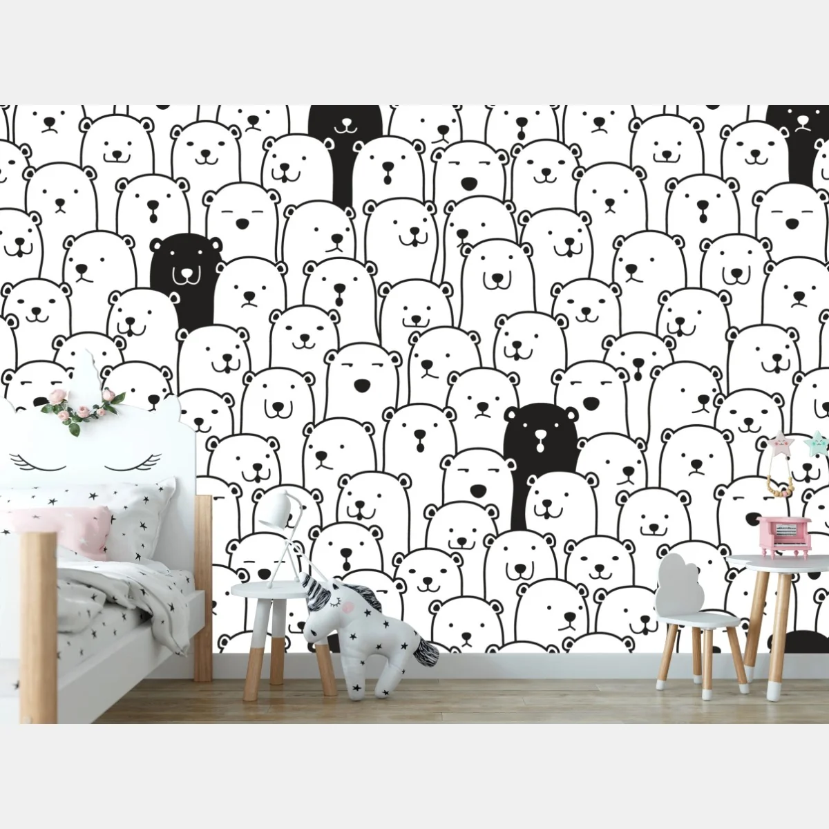 Fototapeta uroczy wzór z misiami – Wallissimo® Fototapeta uroczy wzór z misiami – Wallissimo®