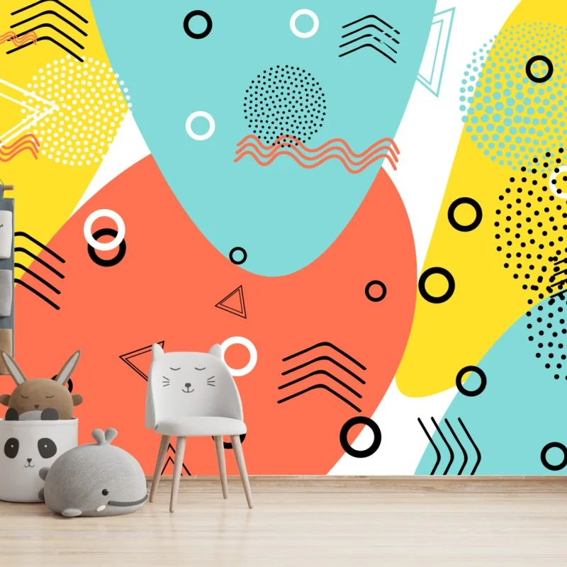 Fototapeta radosny geometryczny wzór – Wallissimo® Fototapeta radosny geometryczny wzór – Wallissimo®