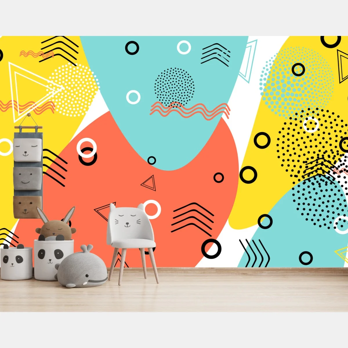 Fototapeta radosny geometryczny wzór – Wallissimo® Fototapeta radosny geometryczny wzór – Wallissimo®