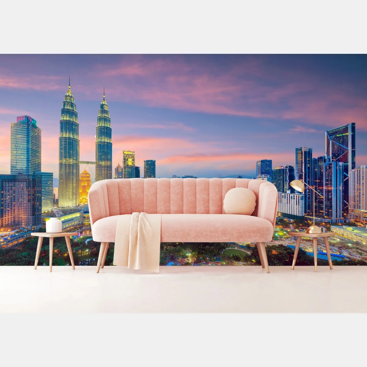 Fototapeta Kuala Lumpur panorama miasta o zmierzchu – Wallissimo® Fototapeta Kuala Lumpur panorama miasta o zmierzchu – Wallissimo®