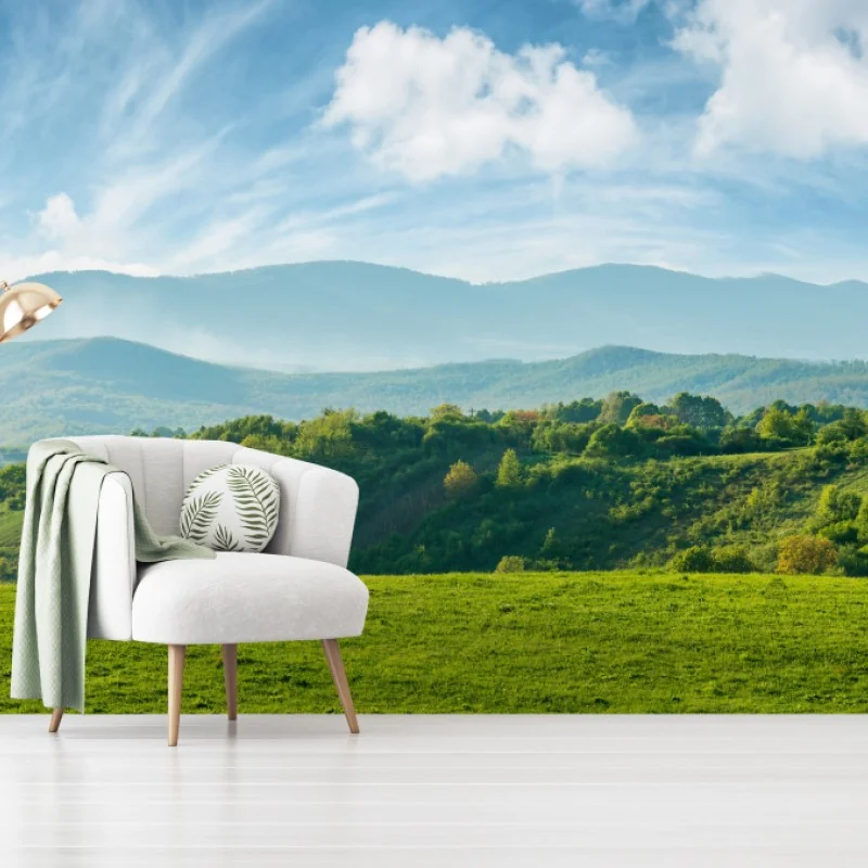 Fototapeta panorama wiosennych gór Rumunii – Wallissimo® Fototapeta panorama wiosennych gór Rumunii – Wallissimo®