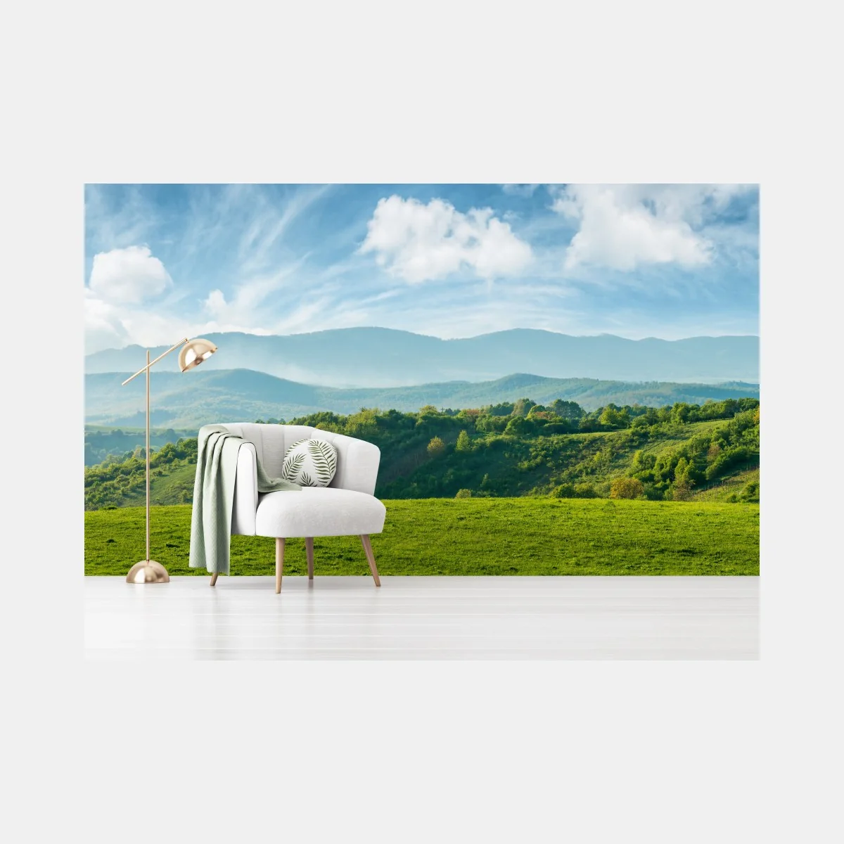 Fototapeta panorama wiosennych gór Rumunii – Wallissimo® Fototapeta panorama wiosennych gór Rumunii – Wallissimo®