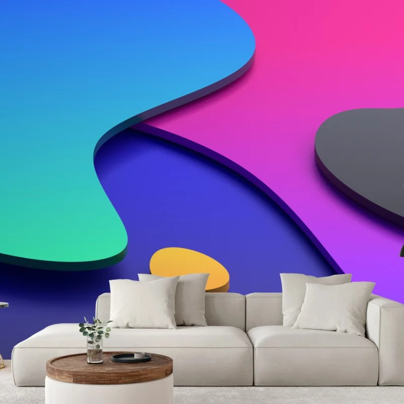 Fototapeta żywe abstrakcyjne krzywe 3d – Wallissimo® Fototapeta żywe abstrakcyjne krzywe 3d – Wallissimo®