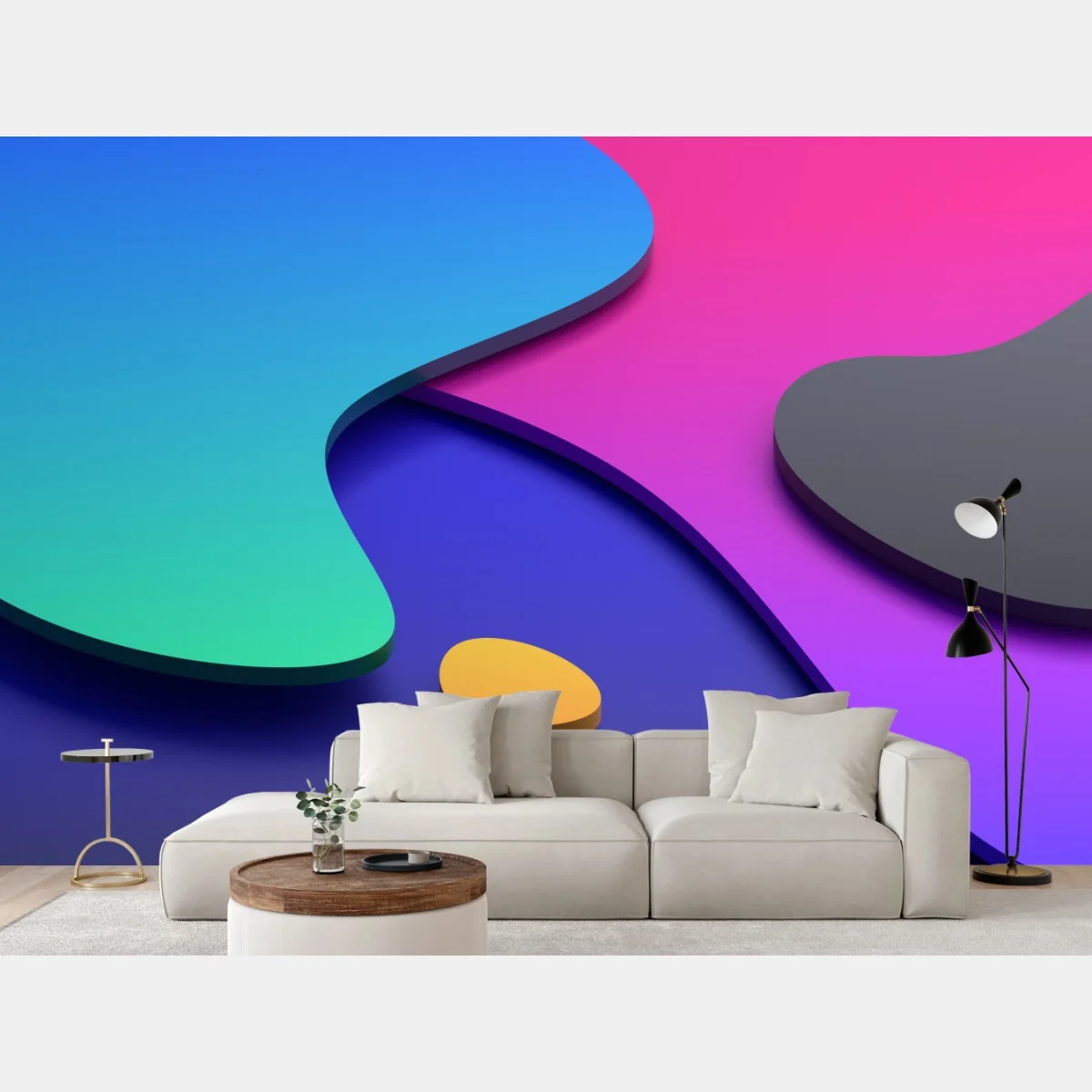 Fototapeta żywe abstrakcyjne krzywe 3d – Wallissimo® Fototapeta żywe abstrakcyjne krzywe 3d – Wallissimo®