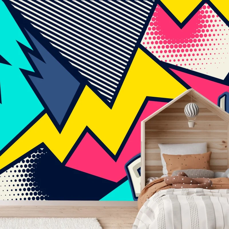 Fototapeta eksplozja komiksowego pop artu – Wallissimo® Fototapeta eksplozja komiksowego pop artu – Wallissimo®