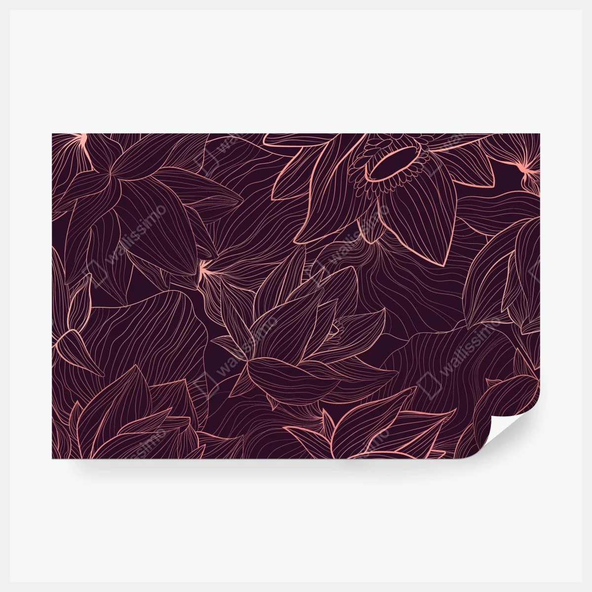 Fototapeta elegancki różowy wzór kwiatowy – Wallissimo® Fototapeta elegancki różowy wzór kwiatowy – Wallissimo®