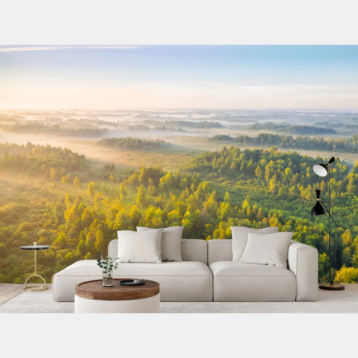 Fototapeta mglista poranna w bagnie Zvanets – Wallissimo® Fototapeta mglista poranna w bagnie Zvanets – Wallissimo®