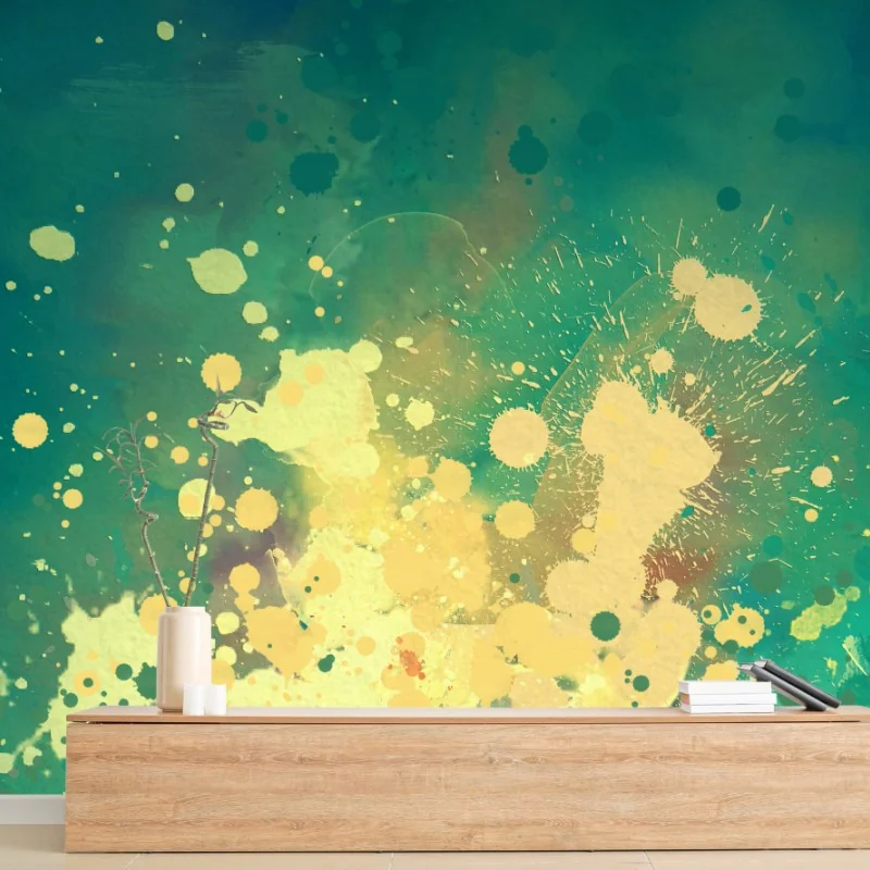 Fototapeta turkusowy wybuch akwareli abstrakcja – Wallissimo® Fototapeta turkusowy wybuch akwareli abstrakcja – Wallissimo®