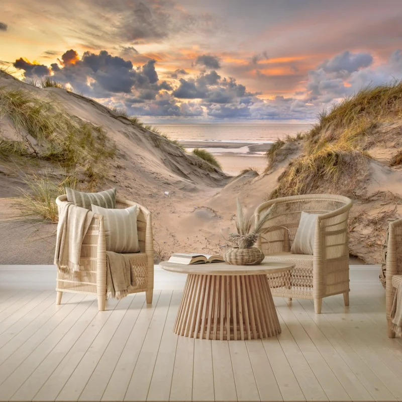 Fototapeta zachód słońca nad wydmami – Wallissimo® Fototapeta zachód słońca nad wydmami – Wallissimo®