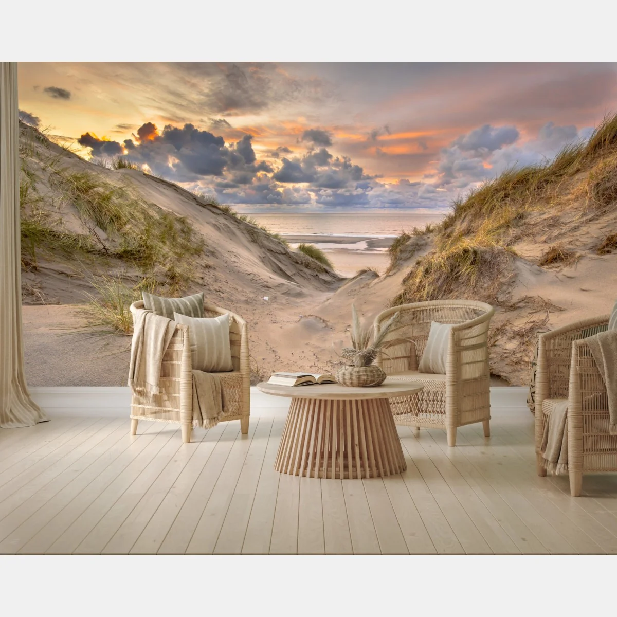 Fototapeta zachód słońca nad wydmami – Wallissimo® Fototapeta zachód słońca nad wydmami – Wallissimo®
