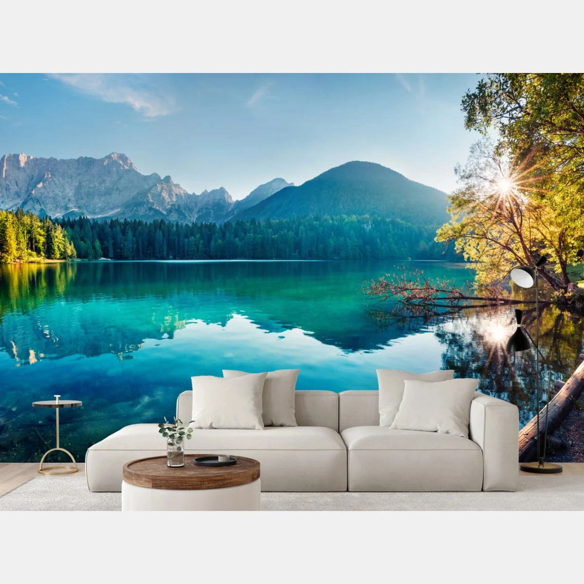 Fototapeta słoneczne jezioro Fusine, Alpy Julijskie – Wallissimo® Fototapeta słoneczne jezioro Fusine, Alpy Julijskie – Wallissimo®