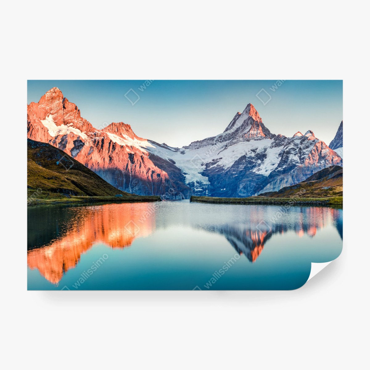 Fototapeta odbicia zachodu słońca nad Bachalpsee, Szwajcaria – Wallissimo® Fototapeta odbicia zachodu słońca nad Bachalpsee, Szwajcaria – Wallissimo®