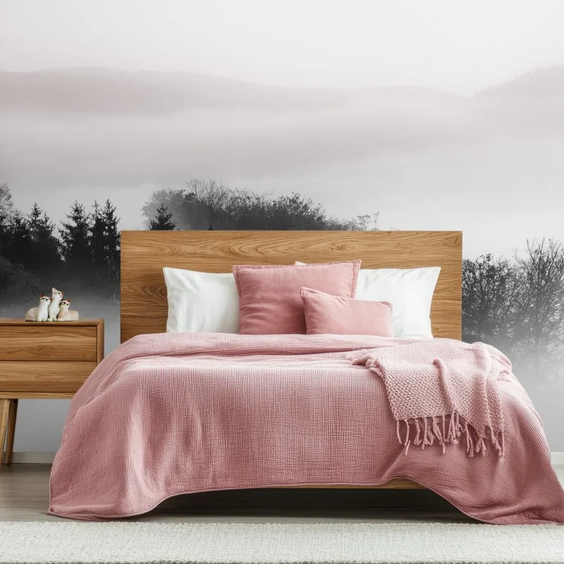 Fototapeta mglisty las w odcieniach szarości – Wallissimo® Fototapeta mglisty las w odcieniach szarości – Wallissimo®