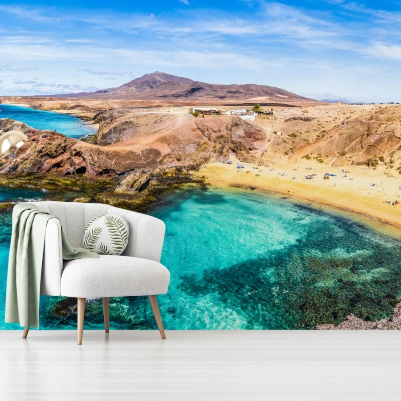 Fototapeta turkusowa zatoka na plaży Papagayo – Wallissimo® Fototapeta turkusowa zatoka na plaży Papagayo – Wallissimo®