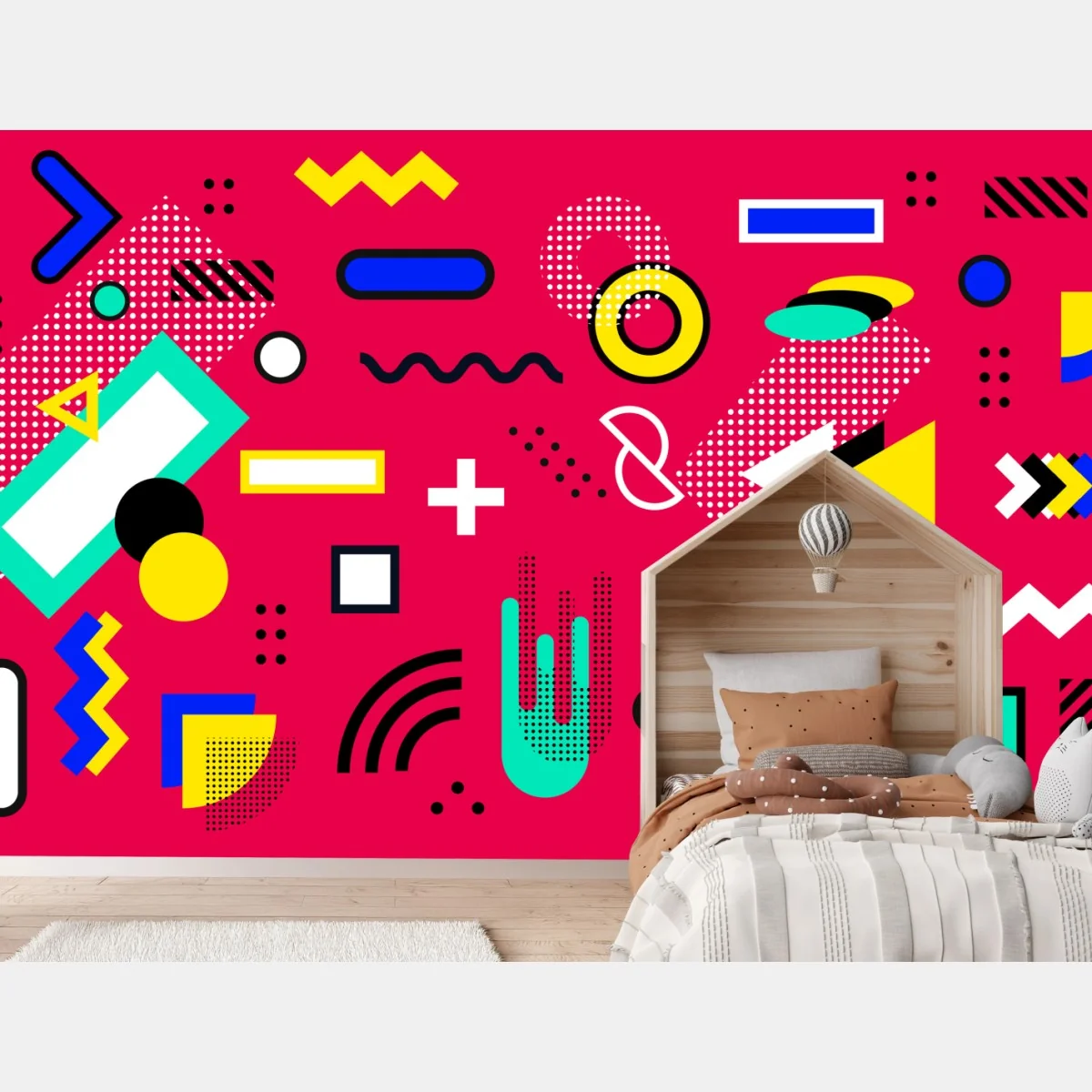 Fototapeta żywy geometryczny wzór pop – Wallissimo® Fototapeta żywy geometryczny wzór pop – Wallissimo®