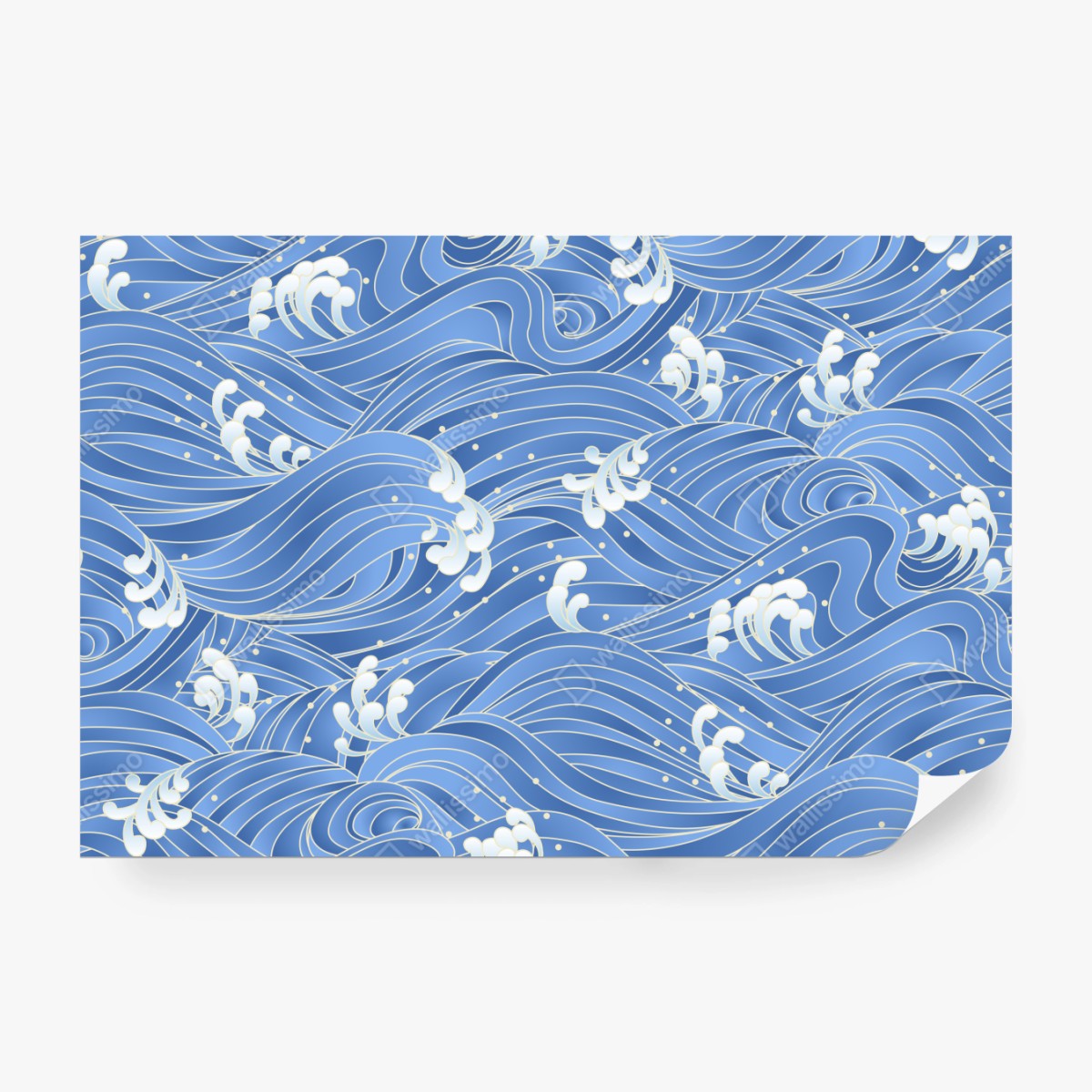Fototapeta stylizowany Japoński wzór fal – Wallissimo® Fototapeta stylizowany Japoński wzór fal – Wallissimo®