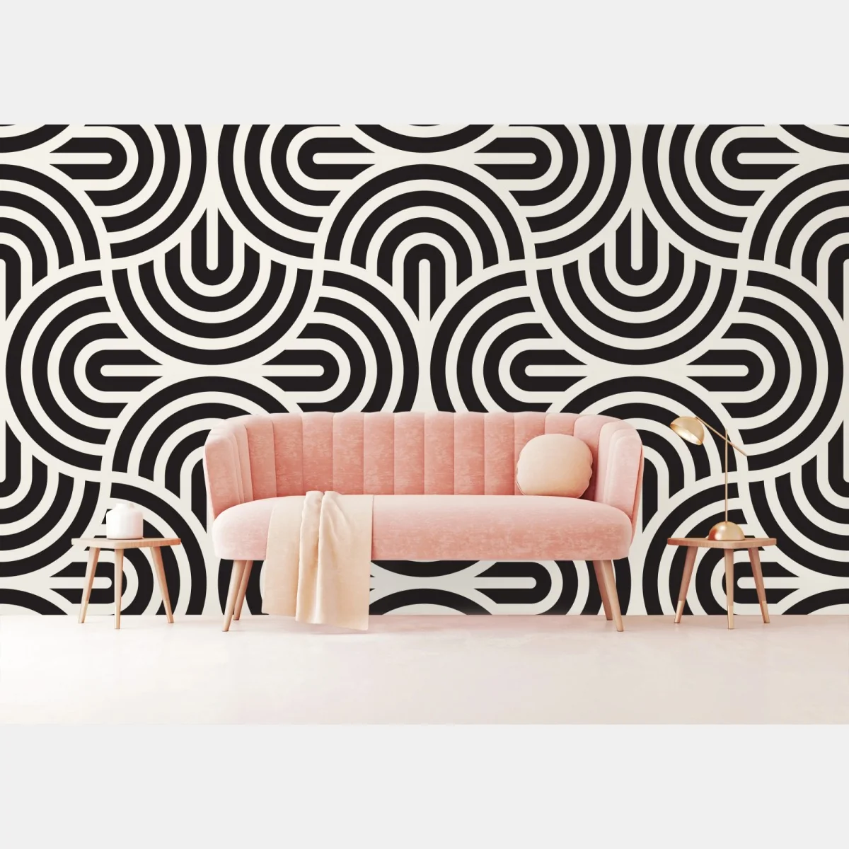 Fototapeta czarno-biały geometryczny wzór – Wallissimo® Fototapeta czarno-biały geometryczny wzór – Wallissimo®