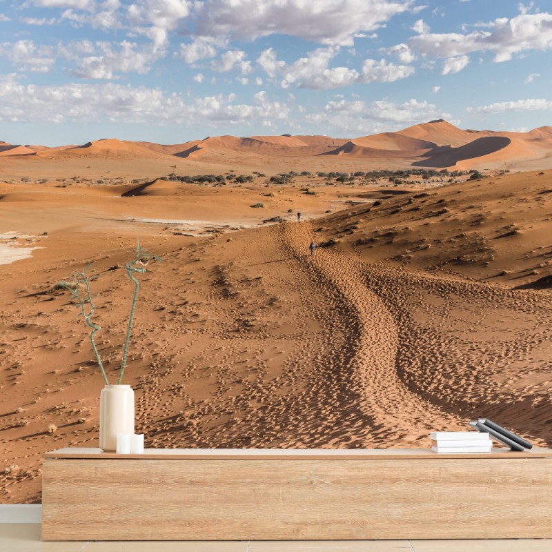 Fototapeta bezgraniczne wydmy pustyni pod błękitnym niebem – Wallissimo® Fototapeta bezgraniczne wydmy pustyni pod błękitnym niebem – Wallissimo®