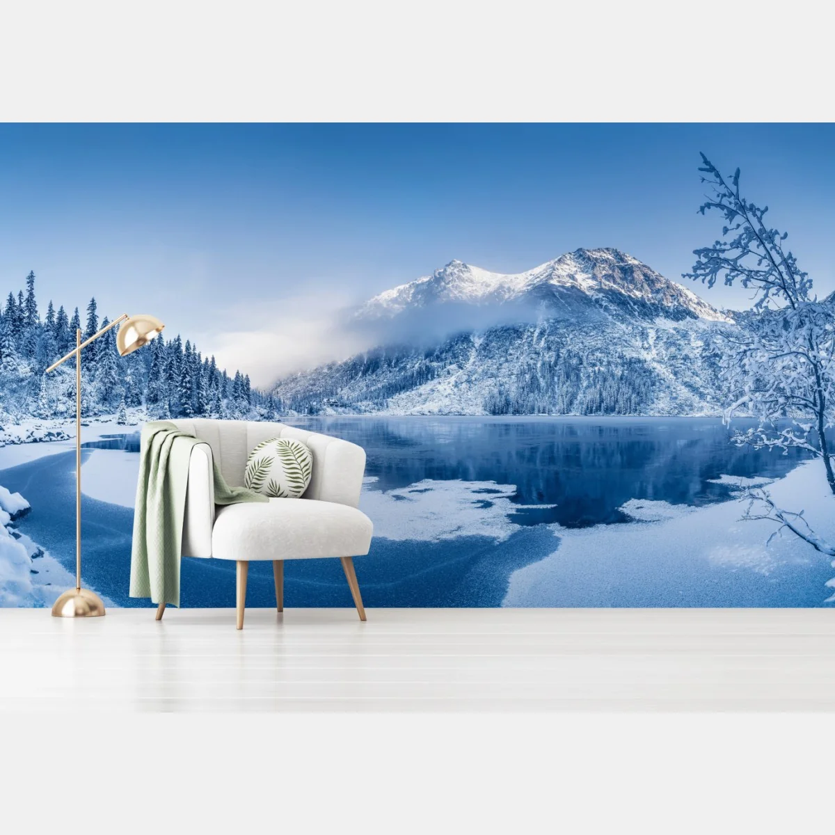 Fototapeta spokojna zimowa panorama Alp – Wallissimo® Fototapeta spokojna zimowa panorama Alp – Wallissimo®