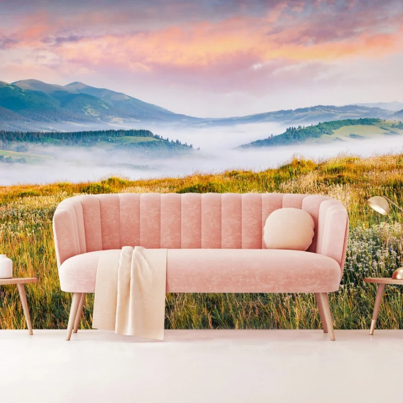 Fototapeta mglisty poranek w Borżawie – Wallissimo® Fototapeta mglisty poranek w Borżawie – Wallissimo®