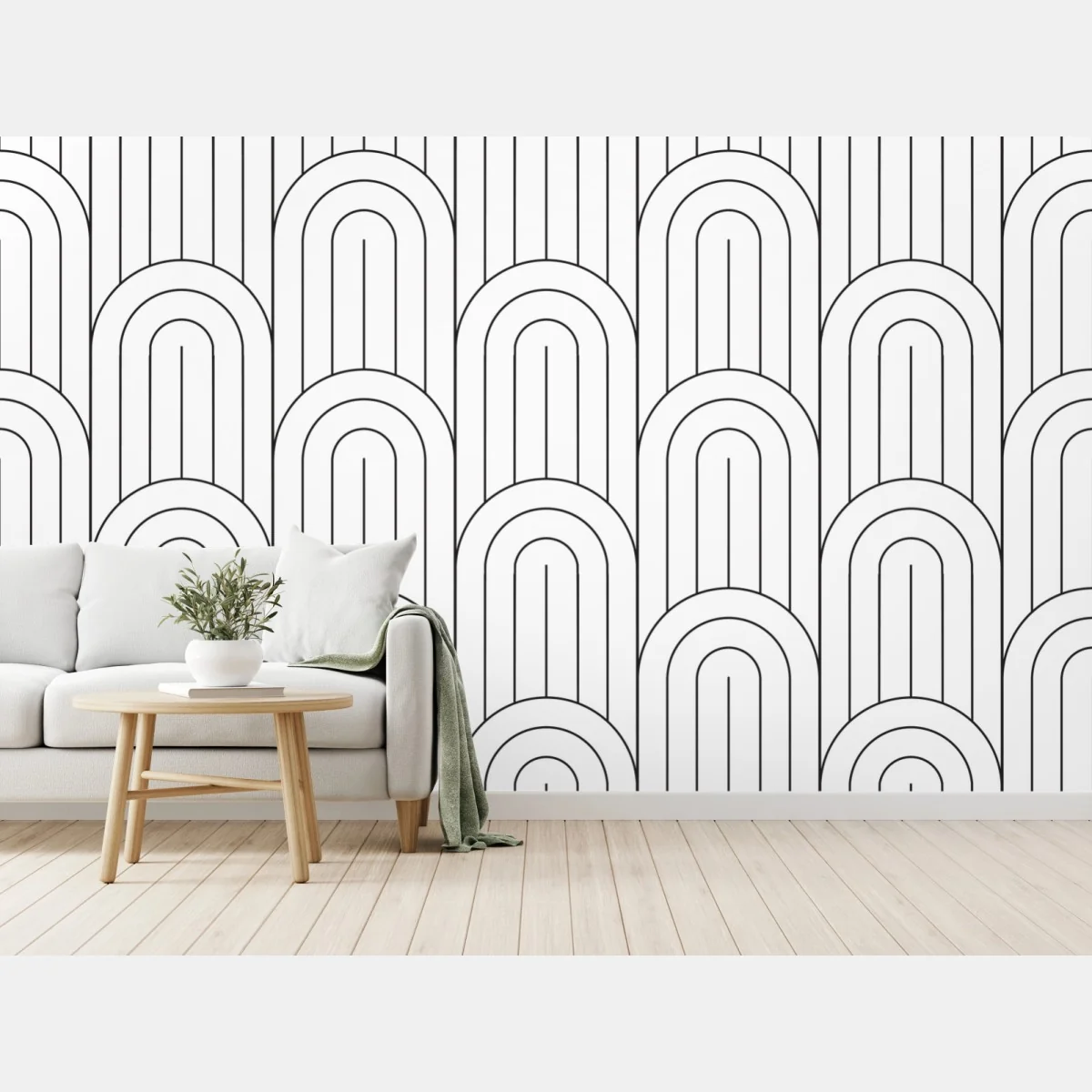 Fototapeta monochromatyczny wzór łuków – Wallissimo® Fototapeta monochromatyczny wzór łuków – Wallissimo®