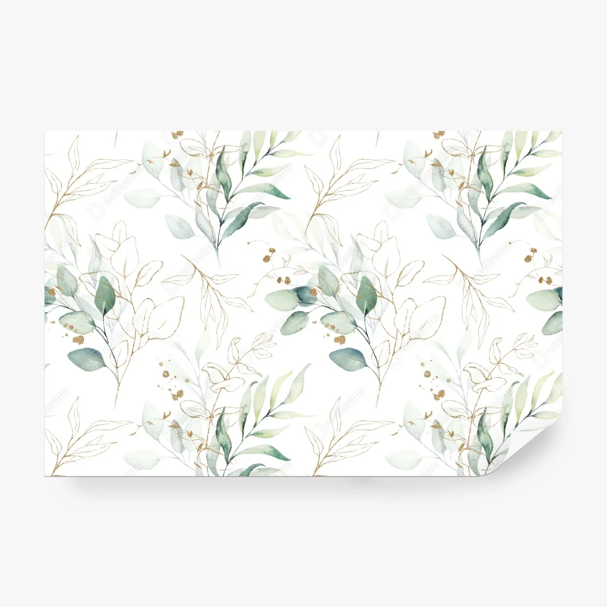 Fototapeta miękki wzór eukaliptusa w akwareli – Wallissimo®