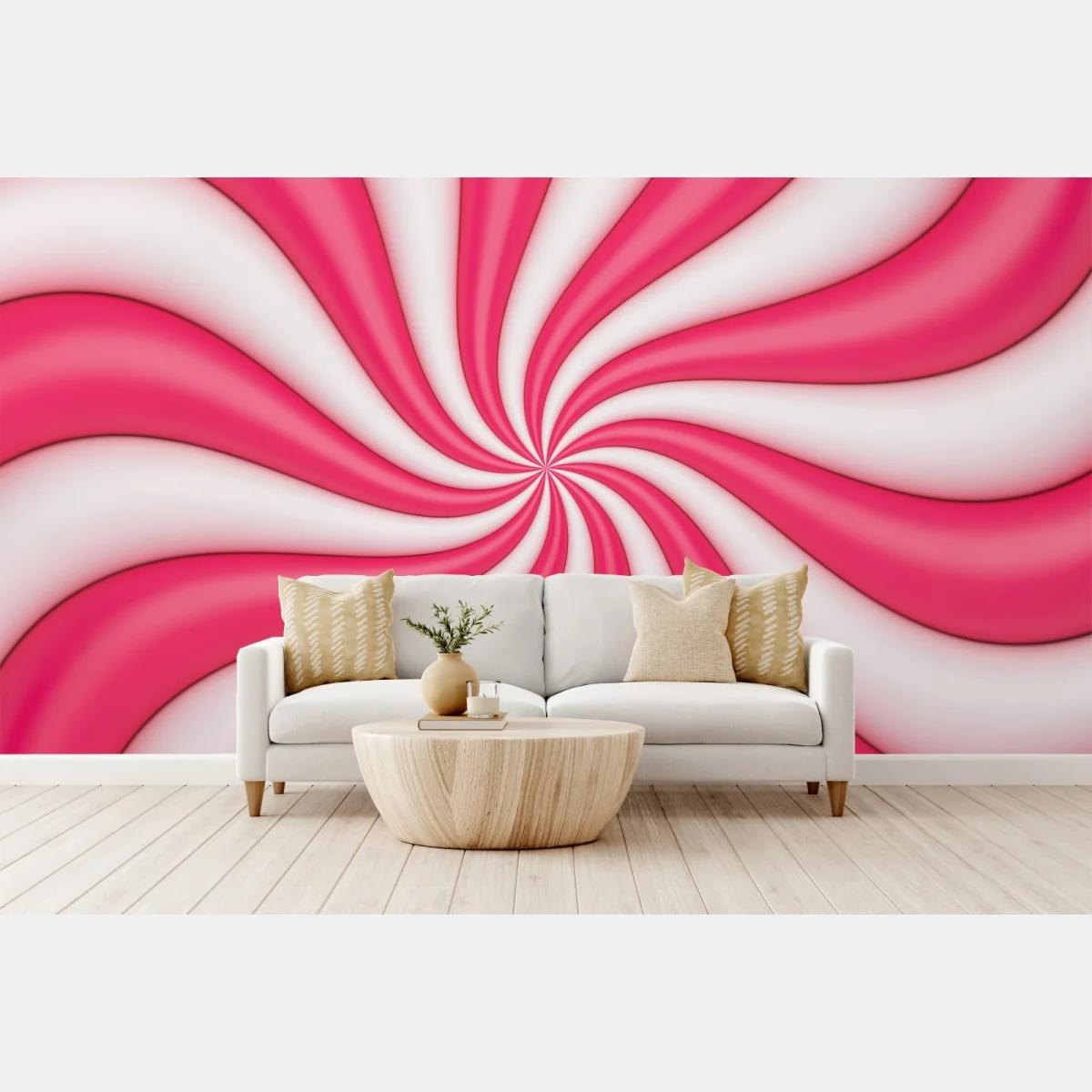 Fototapeta różowa cukierkowa spirala – Wallissimo® Fototapeta różowa cukierkowa spirala – Wallissimo®