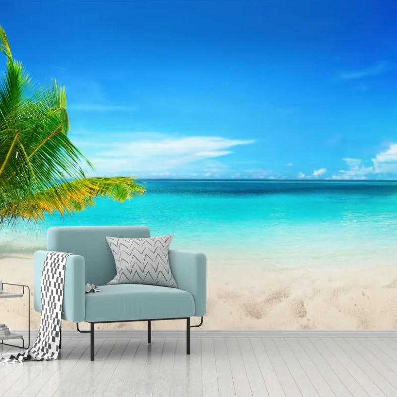 Fototapeta Malediwy turkusowa plaża panorama – Wallissimo® Fototapeta Malediwy turkusowa plaża panorama – Wallissimo®