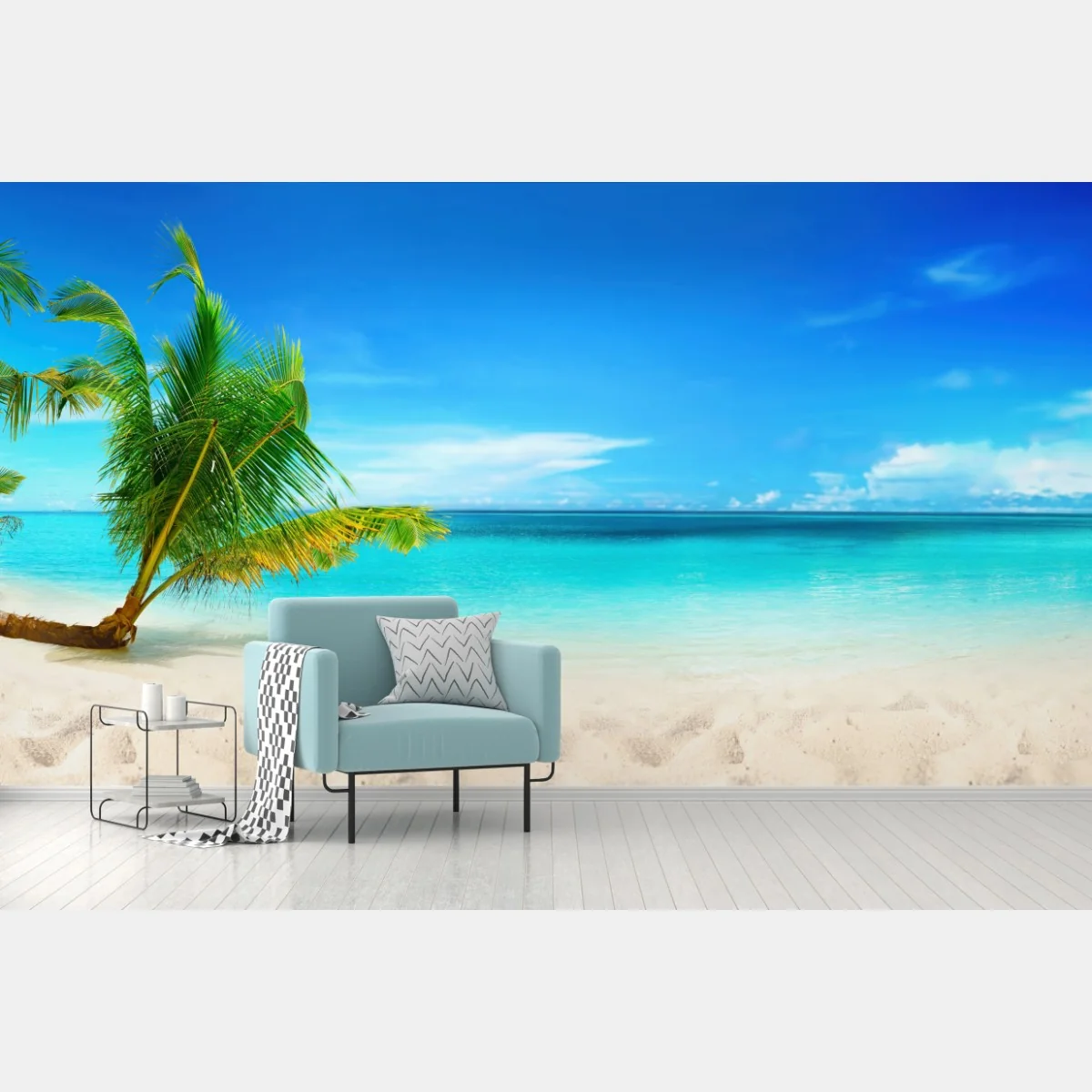 Fototapeta Malediwy turkusowa plaża panorama – Wallissimo® Fototapeta Malediwy turkusowa plaża panorama – Wallissimo®