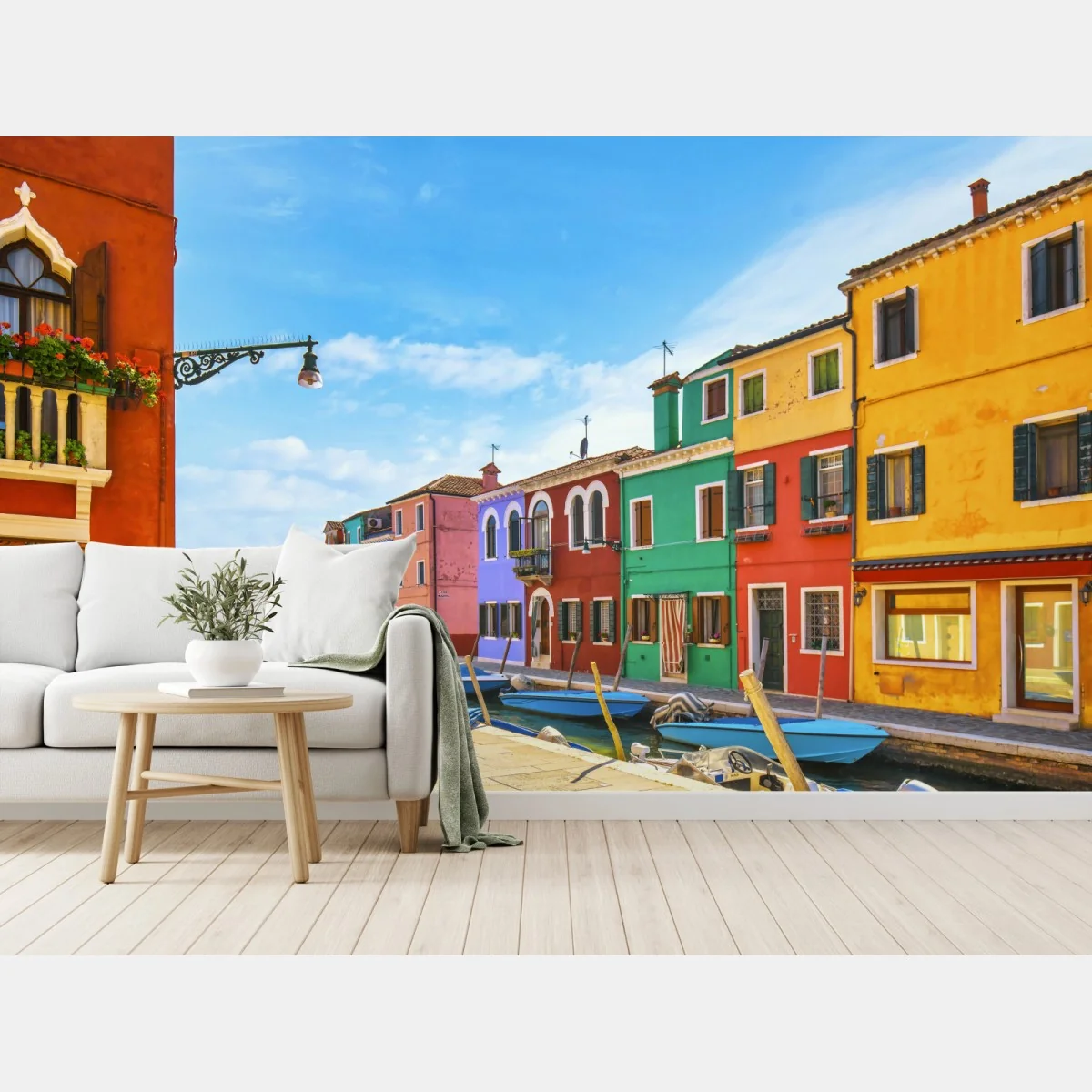 Fototapeta kolorowe domy nad kanałem w Burano – Wallissimo® Fototapeta kolorowe domy nad kanałem w Burano – Wallissimo®