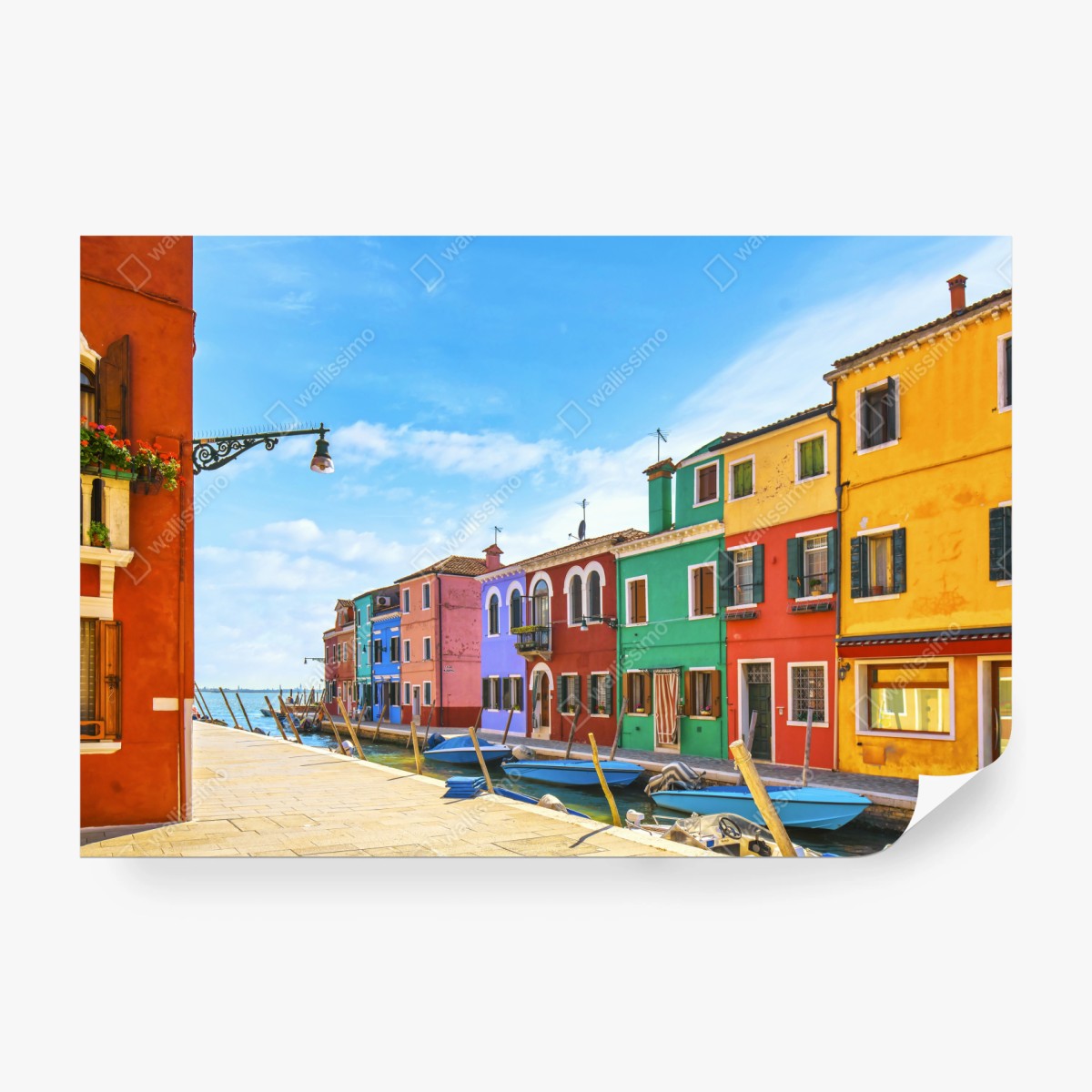 Fototapeta kolorowe domy nad kanałem w Burano – Wallissimo® Fototapeta kolorowe domy nad kanałem w Burano – Wallissimo®