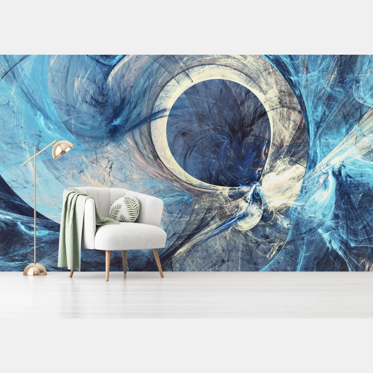 Fototapeta niebieski fraktalowy wir – Wallissimo® Fototapeta niebieski fraktalowy wir – Wallissimo®