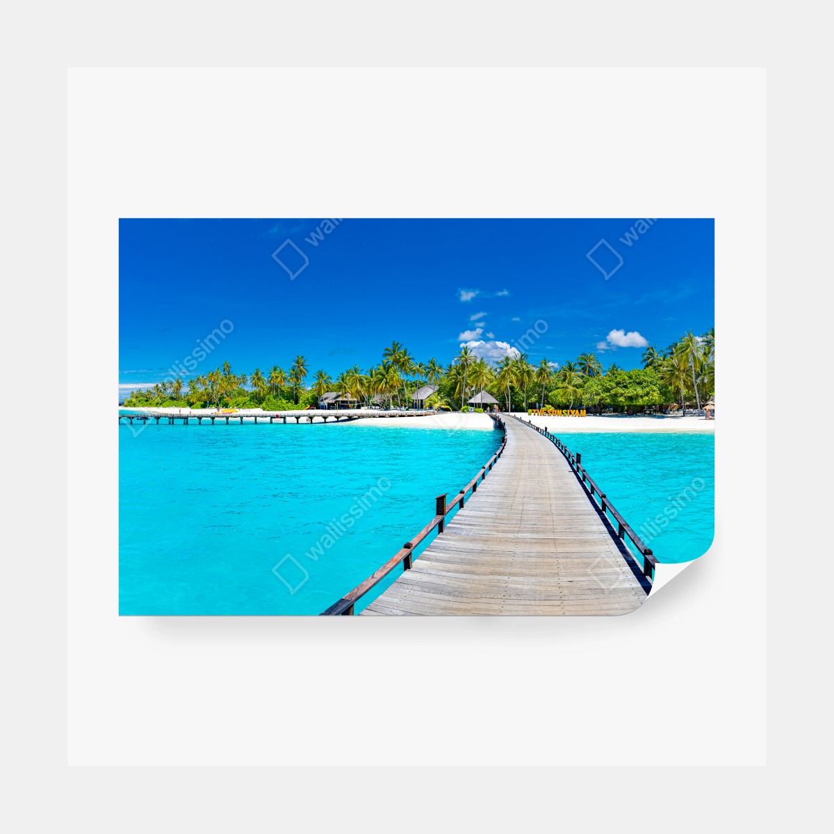 Fototapeta tropikalna turkusowa plaża – Wallissimo® Fototapeta tropikalna turkusowa plaża – Wallissimo®