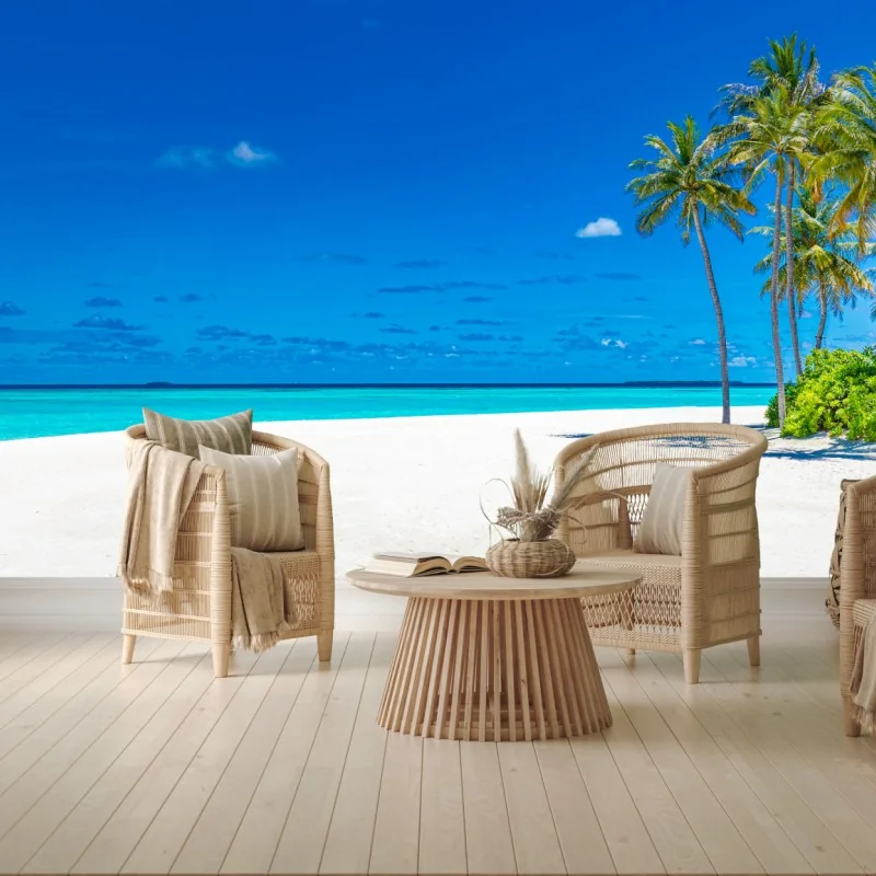 Fototapeta tropikalna turkusowa plaża – Wallissimo® Fototapeta tropikalna turkusowa plaża – Wallissimo®