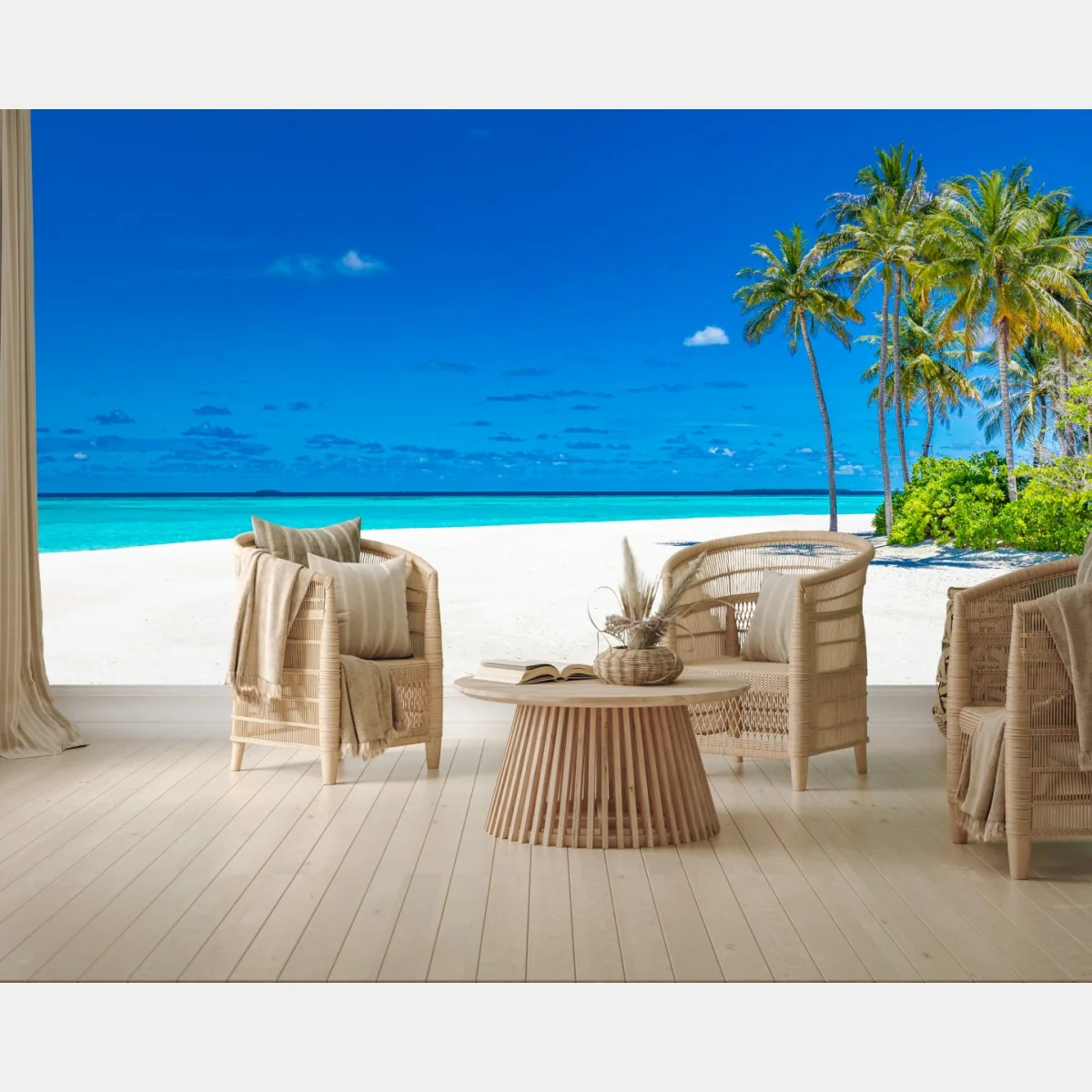 Fototapeta tropikalna turkusowa plaża – Wallissimo® Fototapeta tropikalna turkusowa plaża – Wallissimo®