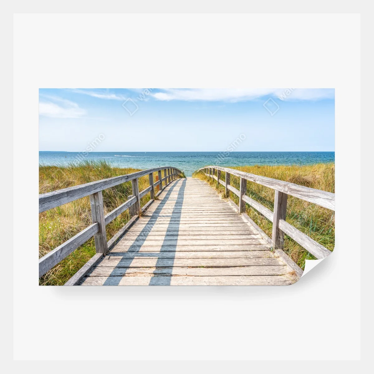 Fototapeta kładka prowadząca na plażę – Wallissimo® Fototapeta kładka prowadząca na plażę – Wallissimo®