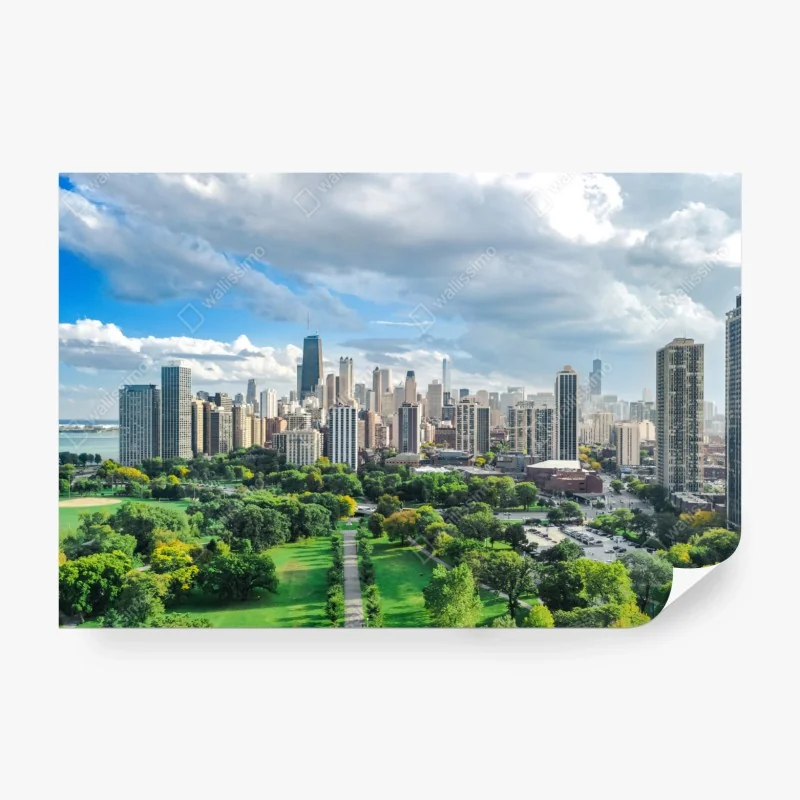 Fototapeta spokojny pastelowy zachód nad jeziorem z pomostem – Wallissimo®