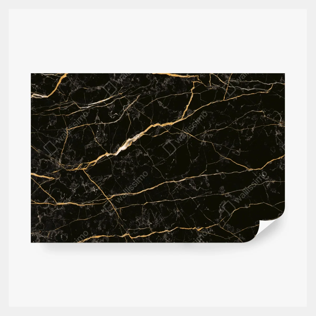 Fototapeta czarny marmur ze złotymi żyłami – Wallissimo® Fototapeta czarny marmur ze złotymi żyłami – Wallissimo®