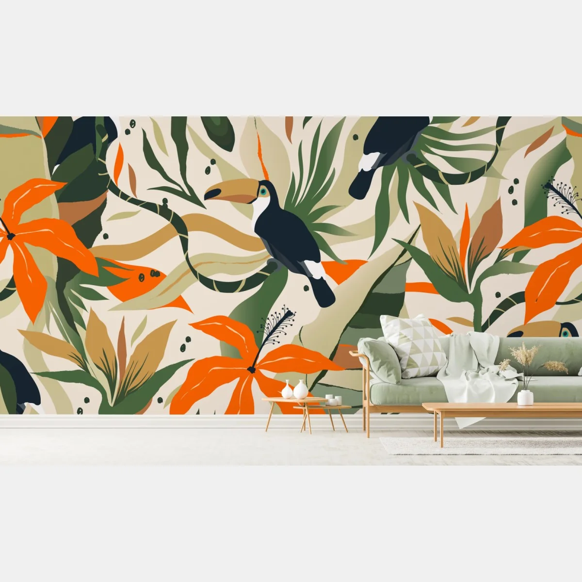 Fototapeta tropikalny motyw tukanów – Wallissimo® Fototapeta tropikalny motyw tukanów – Wallissimo®