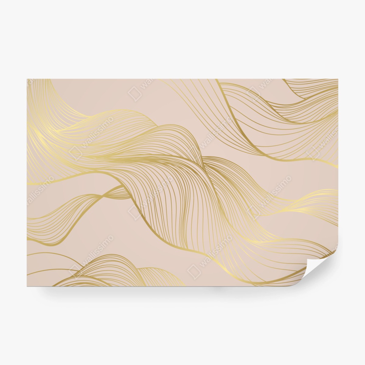 Fototapeta abstrakcyjny wzór złotych fal – Wallissimo® Fototapeta abstrakcyjny wzór złotych fal – Wallissimo®