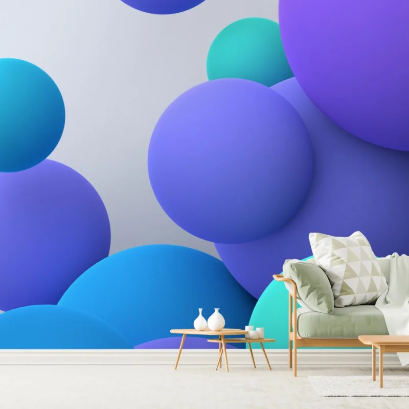 Fototapeta kolorowe pływające kule 3d abstrakcja – Wallissimo® Fototapeta kolorowe pływające kule 3d abstrakcja – Wallissimo®