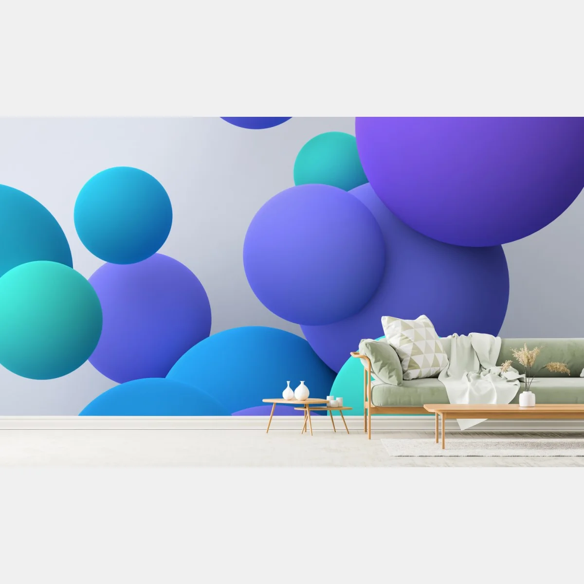 Fototapeta kolorowe pływające kule 3d abstrakcja – Wallissimo® Fototapeta kolorowe pływające kule 3d abstrakcja – Wallissimo®