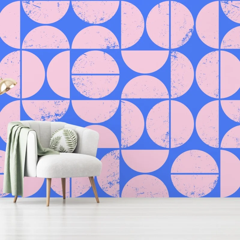 Fototapeta pastelowy geometryczny wzór z kołami – Wallissimo® Fototapeta pastelowy geometryczny wzór z kołami – Wallissimo®