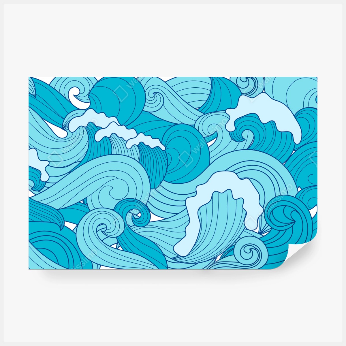 Fototapeta niebieskie fale oceanu – Wallissimo® Fototapeta niebieskie fale oceanu – Wallissimo®