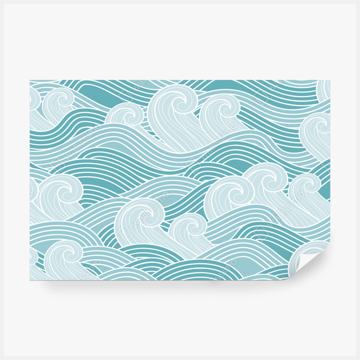 Fototapeta spokojny turkusowy wzór fal – Wallissimo® Fototapeta spokojny turkusowy wzór fal – Wallissimo®